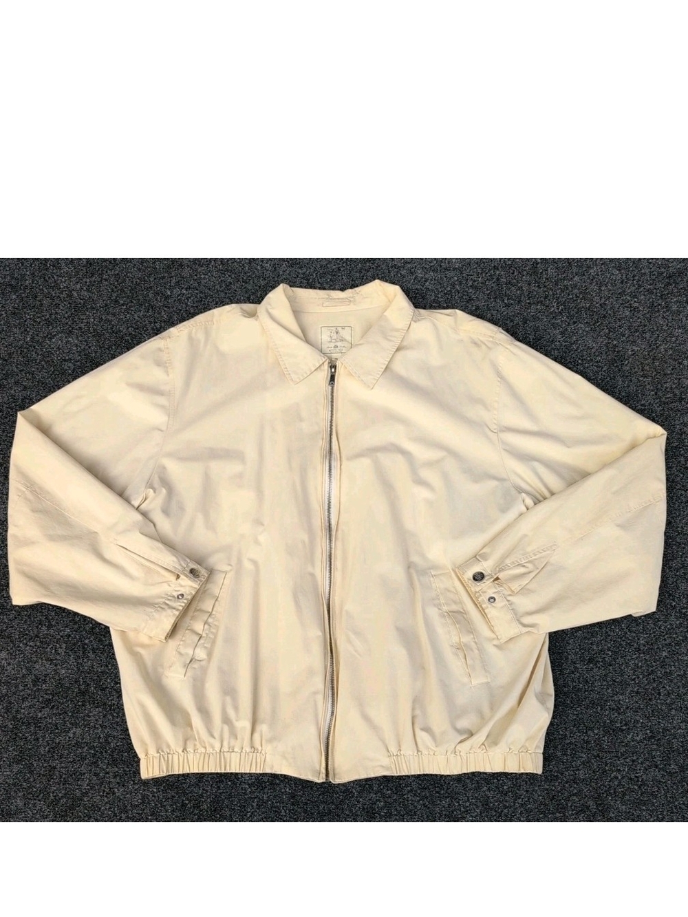 Vtg Brooks Brothers Jacket Mens XXL Silk Beige Country Club Golf Lined Bomber